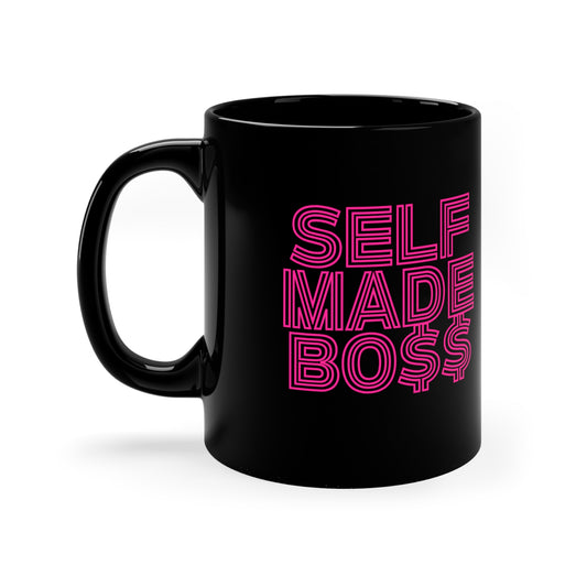 Self Made Boss 11oz Black Mug
