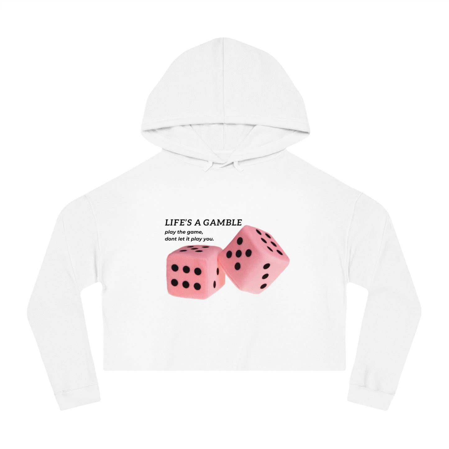 Dice Cropped Hooded Sweatshirt