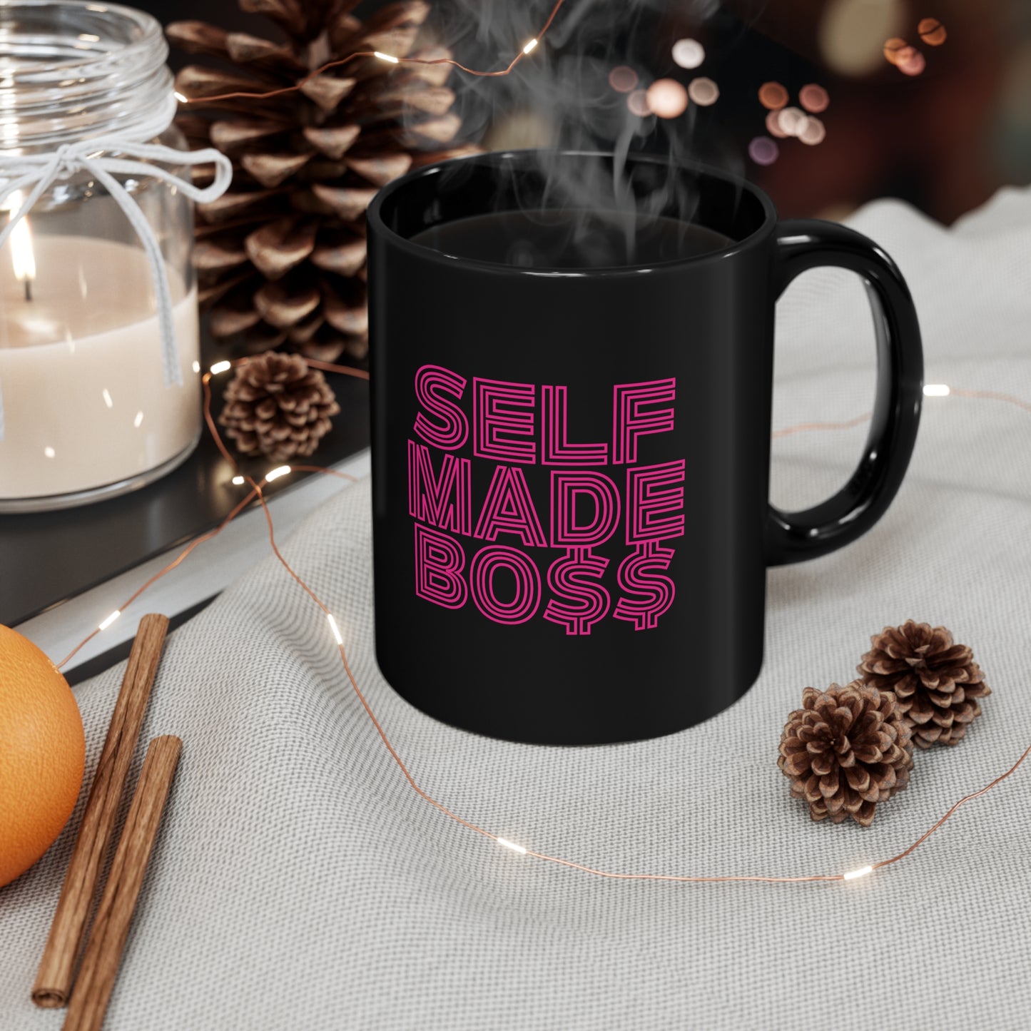 Self Made Boss 11oz Black Mug